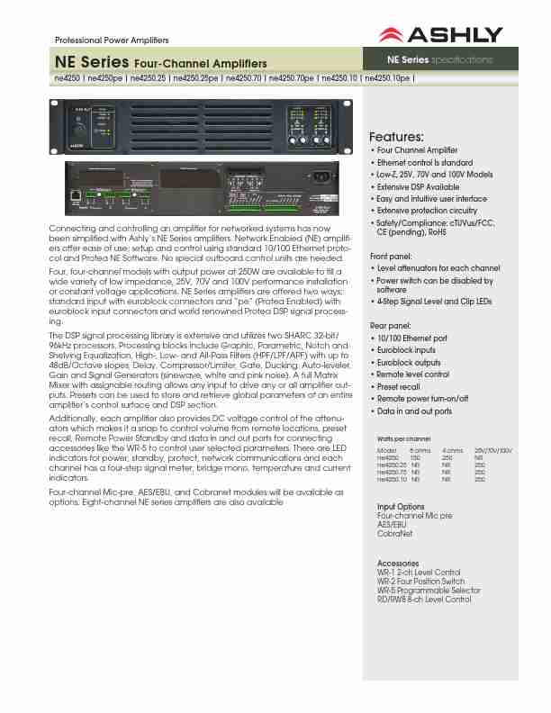 Ashly Stereo Amplifier ne4250 10-page_pdf